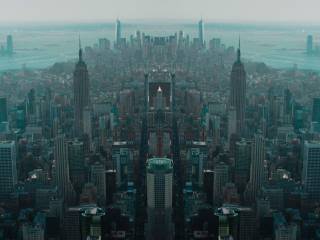 pohled na velkoměsto z výšky